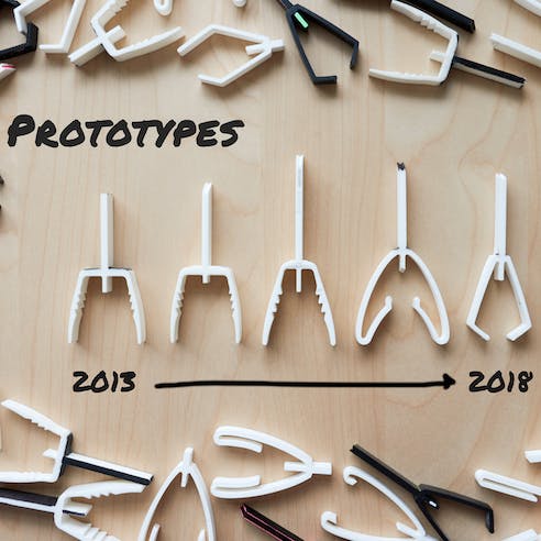 3D Printed Prototypes . Image courtesy of Earlyhuman, LLC.