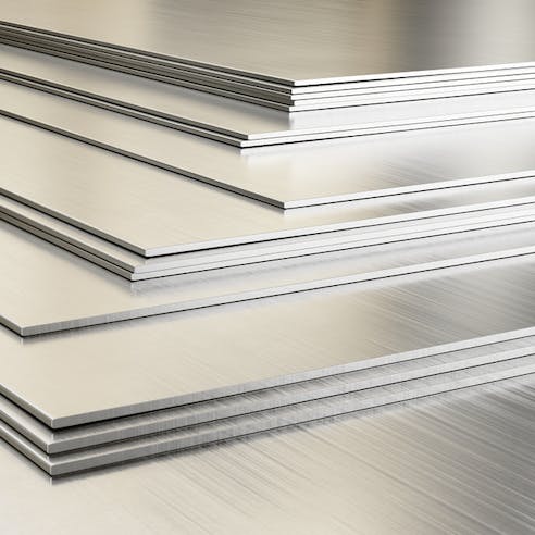 Stainless steel material. Image Credit: Shutterstock.com/SimoneN