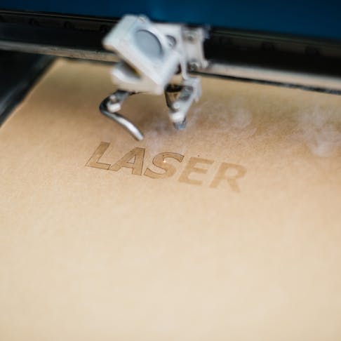Laser engraving. Image Credit: Shutterstock.com/AnastasiaNess