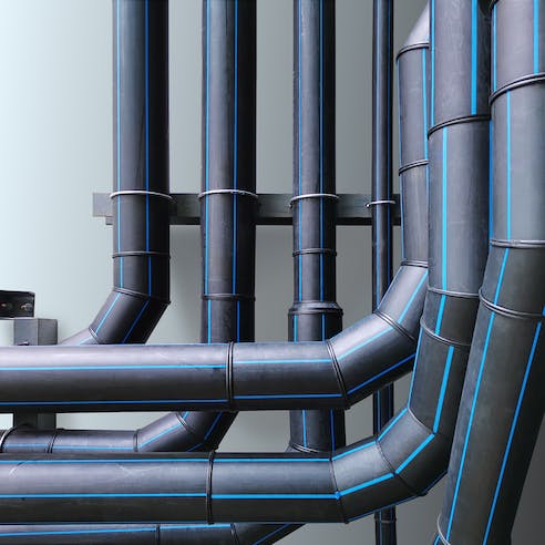 HDPE piping. Image Credit: Shutterstock.com/myMelody