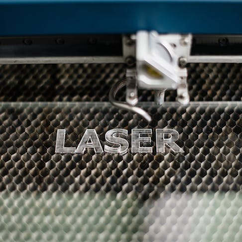 Laser engraving. Image Credit: Shutterstock.com/AnastasiaNess