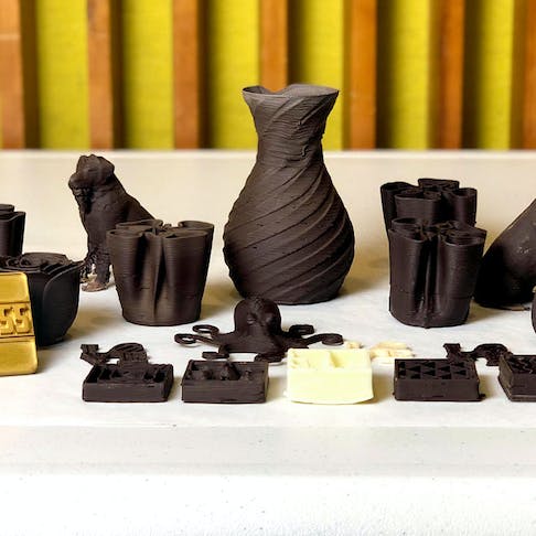 Chocolate Printed Parts Using Cocoa Press
