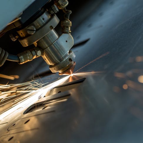 Laser cutting of metal. Image Credit: Shutterstock.com/Guryanov Andrey